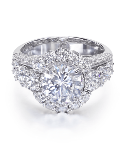 Round Crisscut® Diamond Engagement Ring
