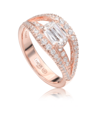 L’Amour Crisscut® Rose Gold Diamond Anniversary Ring