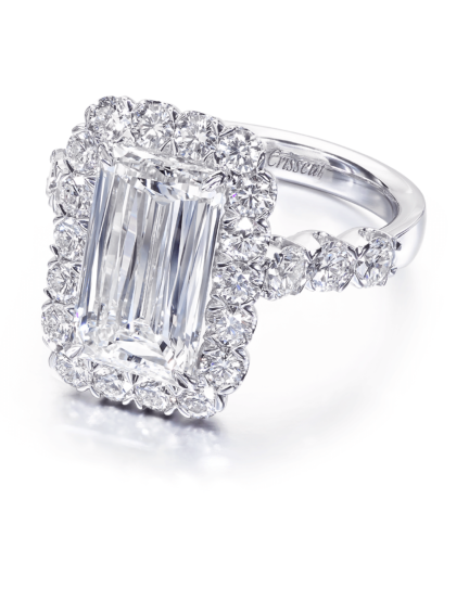 Emerald  Crisscut® Diamond Engagement Ring
