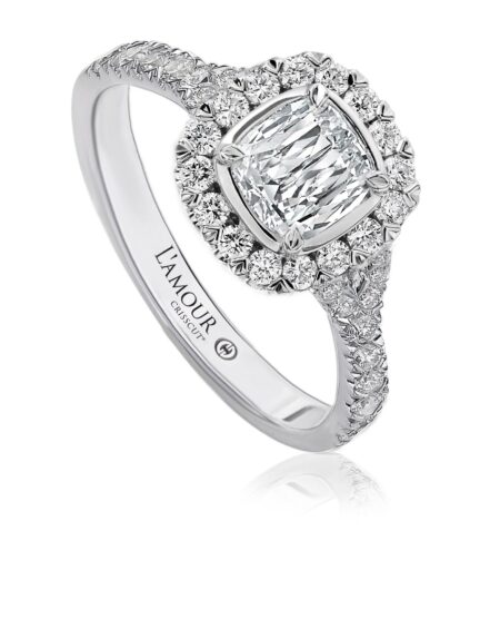 L’Amour Crisscut® Cushion Shape Diamond Engagement Ring