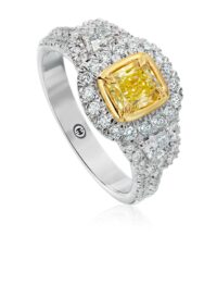 Christopher Designs Radiant Yellow Diamond Fashion Ring