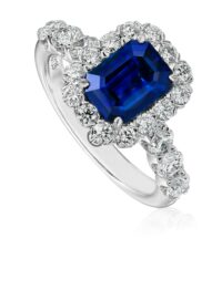 Christopher Designs Emerald Sapphire Fashion Ring