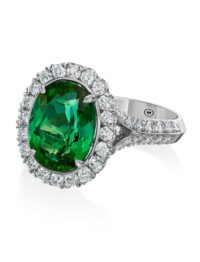 Christopher Designs Oval Green Tourmaline Fashion Ring