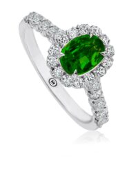 Christopher Designs Oval Emerald Fashion Ring
