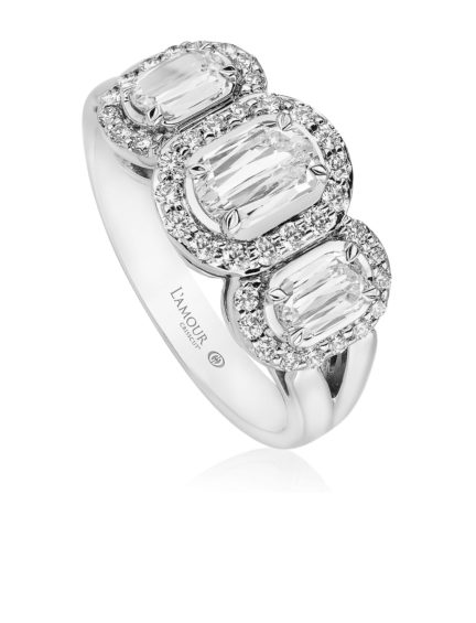 Christopher Designs L’Amour Crisscut Diamond Ring