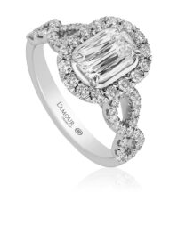 L’Amour Crisscut Diamond Engagement Ring