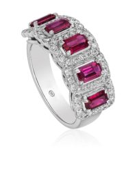 Christopher Designs  Ruby and Diamond Band