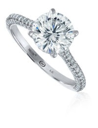 NEON Crisscut round lab grown diamond  engagement ring